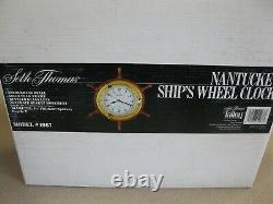 Seth Thomas Nantucket Ships Wheel Clock. Model #1067. NIB