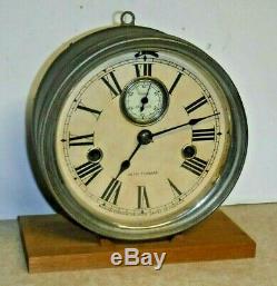 Seth Thomas Navy / Engine Room 8 Day Lever-action Wall Clock