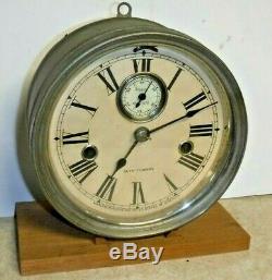 Seth Thomas Navy / Engine Room 8 Day Lever-action Wall Clock