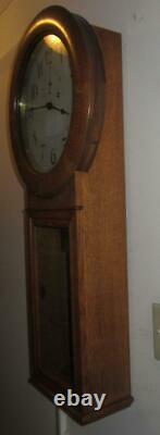 Seth Thomas No. 2 Regulator, 8 Day Time Wall Clock Oak Case, Beautiful & Running