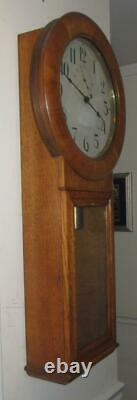 Seth Thomas No. 2 Regulator, 8 Day Time Wall Clock Oak Case, Beautiful & Running