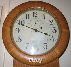 Seth Thomas No. 2 Regulator, 8 Day Time Wall Clock Oak Case, Beautiful & Running