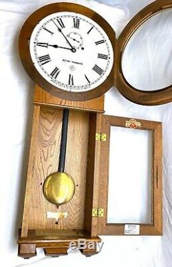 Seth Thomas Oak No. 2 Weight Driven Regulator Railroad Wall Clock