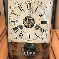 Seth Thomas Ogee Shelf Clock Original Reverse Eagle on Glass 1800s Key Working