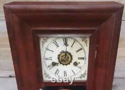 Seth Thomas Ogee Shelf Clock Original Reverse Eagle on Glass 1800s Key Working