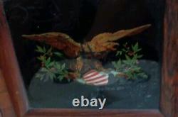 Seth Thomas Ogee Shelf Clock Original Reverse Eagle on Glass 1800s Key Working