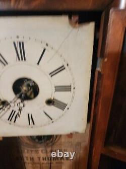 Seth Thomas Ogee Shelf Clock Original Reverse Eagle on Glass 1800s Not Working