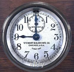 Seth Thomas Phinney-Walker Stewart & Clark Mfg Co Auto Car Brass Clock Antique