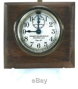 Seth Thomas Phinney-Walker Stewart & Clark Mfg Co Auto Car Brass Clock Antique