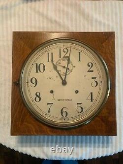 Seth Thomas Quartered Oak Office No. 11 Wall Clock