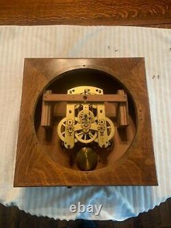 Seth Thomas Quartered Oak Office No. 11 Wall Clock