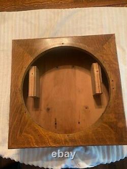 Seth Thomas Quartered Oak Office No. 11 Wall Clock