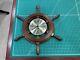 Seth Thomas Quartz Capstan Analog Clock Vtg 1980 Ship Wheel Wood Wall Mount Usa