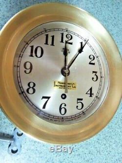 Seth Thomas Rare WWII Ships Bulkhead Clock Northwest Industries Seattle Superb