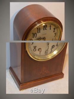 Seth Thomas Restored Amherst-1913 Antique Striking Clock In Mahogany With Inlay