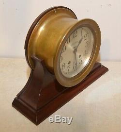 Seth Thomas Restored Antique Ships Bell Strike Model 66 Clock With Stand