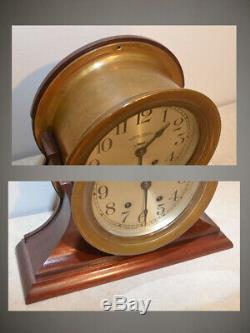 Seth Thomas Restored Antique Ships Bell Strike Model 66 Clock With Stand