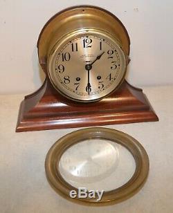 Seth Thomas Restored Antique Ships Bell Strike Model 66 Clock With Stand