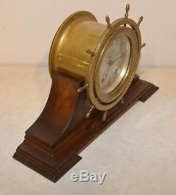 Seth Thomas Restored Antique Ships Wheel Strike Model 44 Clock With Stand