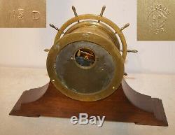 Seth Thomas Restored Antique Ships Wheel Strike Model 44 Clock With Stand