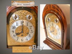 Seth Thomas Restored Extraordinary Antique Chime Clock 70-1928 In Mahogany