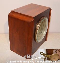 Seth Thomas Restored Grand Chime 81 1934 Antique Westminster Clock In Walnut