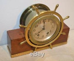 Seth Thomas Restored Mayflower 3 1939 Antique Ship's Bell Strike Clock