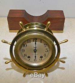 Seth Thomas Restored Mayflower 3 1939 Antique Ship's Bell Strike Clock