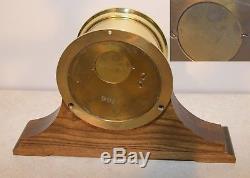 Seth Thomas Restored Mayflower 3-1940 Ships Bell Strike Clock In Fine Brass Case