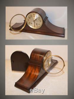 Seth Thomas Restored Tambour 12-1928 Elegant Antique Striking Clock In Mahogany