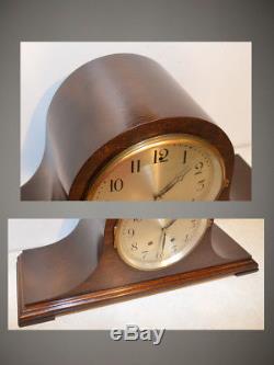 Seth Thomas Restored Tambour 15 1922 Antique Center Piece Clock In Mahogany