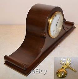 Seth Thomas Restored Tambour 6-1926 Elegant Antique Striking Clock In Mahogany