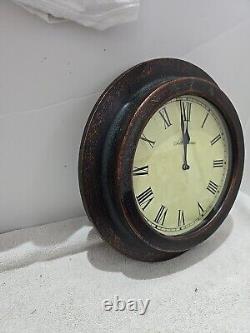 Seth Thomas Round Gallery Wall Clock In Working Condition (A52)