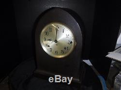 Seth Thomas SONORA Chime Mantle Clock Westminster Mahogany runs, see video