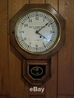 Seth Thomas Santa Fe Railroad RR Clock! ORIGINAL! 1 OWNER