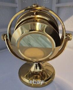 Seth Thomas Schooner Desk Clock Model 1044 Japanese Movement Nautical Gyroscope