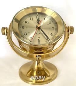 Seth Thomas Schooner Desk Clock Model 1044 Japanese Movement Nautical Gyroscope