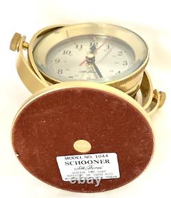 Seth Thomas Schooner Desk Clock Model 1044 Japanese Movement Nautical Gyroscope