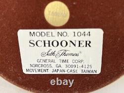 Seth Thomas Schooner Desk Clock Model 1044 Japanese Movement Nautical Gyroscope