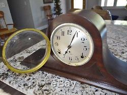 Seth Thomas Sentinel #9 8 Day Hump Back Mantel Clock Vtg Antique RUNS GOOD