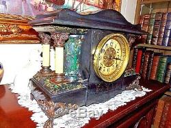 Seth Thomas Shasta Model Adamantine Mantle Clock Beautiful Works Chime Adjust