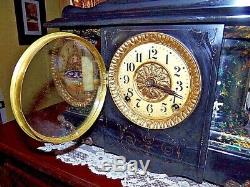Seth Thomas Shasta Model Adamantine Mantle Clock Beautiful Works Chime Adjust