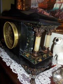 Seth Thomas Shasta Model Adamantine Mantle Clock Beautiful Works Chime Adjust