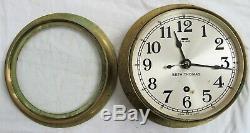 Seth Thomas Ship Clock Heavy Solid Brass Old Vtg 5165/4603