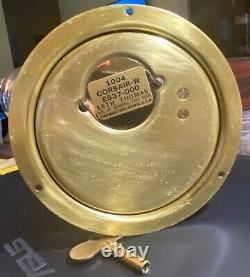 Seth Thomas Ships Bell Clock Corsair Brass cased withe chime, and Key
