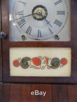 Seth Thomas Slant Base Cottage Clock, 8 day T&S&Alarm, c. 1875, Original Condition