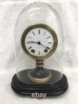 Seth Thomas Sons & Co. Candlestick Mantle Clock with Dome. Circa 1890. Runs