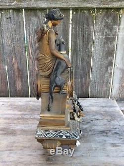Seth Thomas & Sons, Roman Goddess Theme Statue, Mantel / Shelf Clock Case