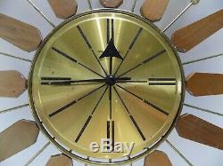 Seth Thomas Starbrite Eames Era Atomic MCM Wall Clock Starburst Sunburst 21
