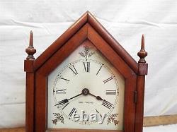 Seth Thomas Steeple Wood Case Shelf/Mantle Chime Clock Cabinet